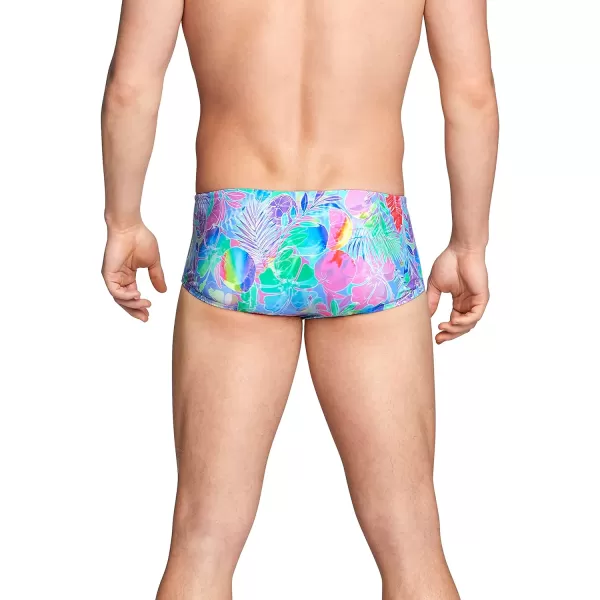 Speedo Mens Swimsuit Euro Brief Endurance PrintedRainbow Brights