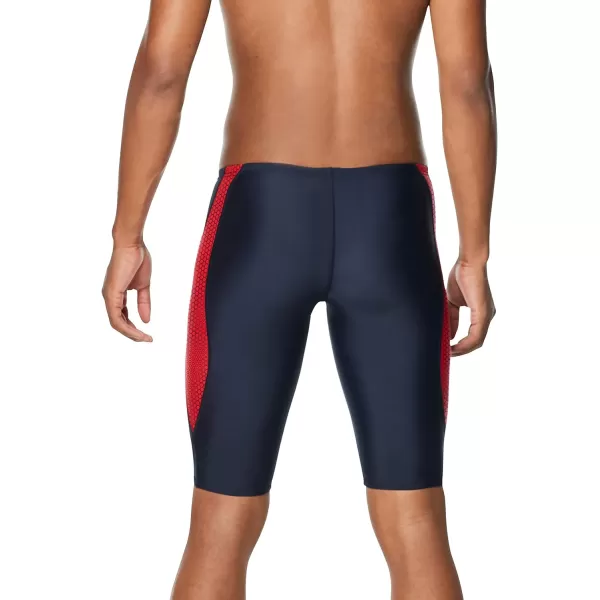 Speedo Mens Swimsuit Jammer Eco ProLT Printed Team ColorsHighrisk Red