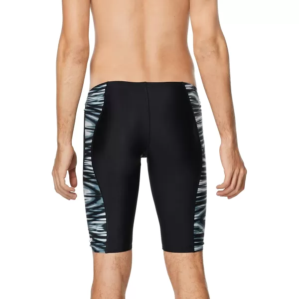 Speedo Mens Swimsuit Jammer Eco ProLT Printed Team ColorsWave Speedo Black