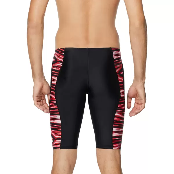 Speedo Mens Swimsuit Jammer Eco ProLT Printed Team ColorsWave Speedo Red