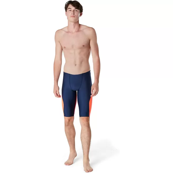 Speedo Mens Swimsuit Jammer Eco Prolt Solid Team ColorsBlock Team NavyRed