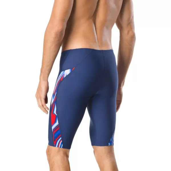 Speedo Mens Swimsuit Jammer Endurance Liquid VelocityDiscontinuedNavyOrange