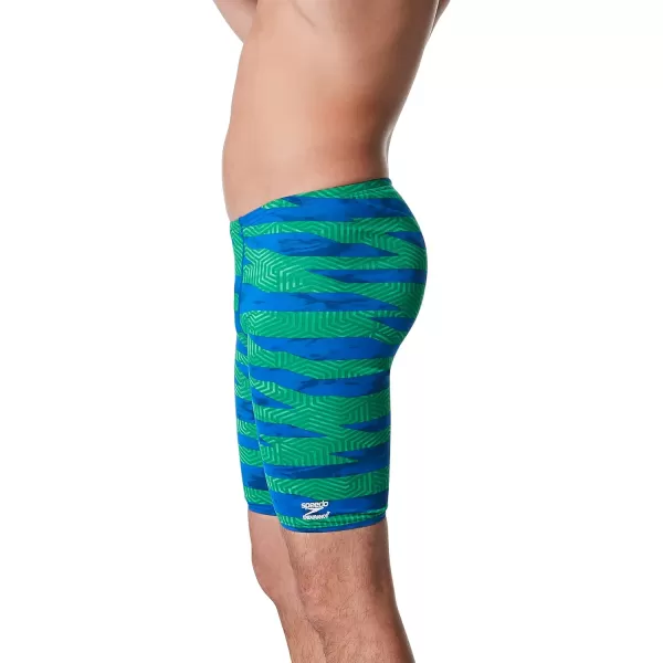 Speedo Mens Swimsuit Jammer Endurance Printed Team ColorsContort Speedo BlueGreen