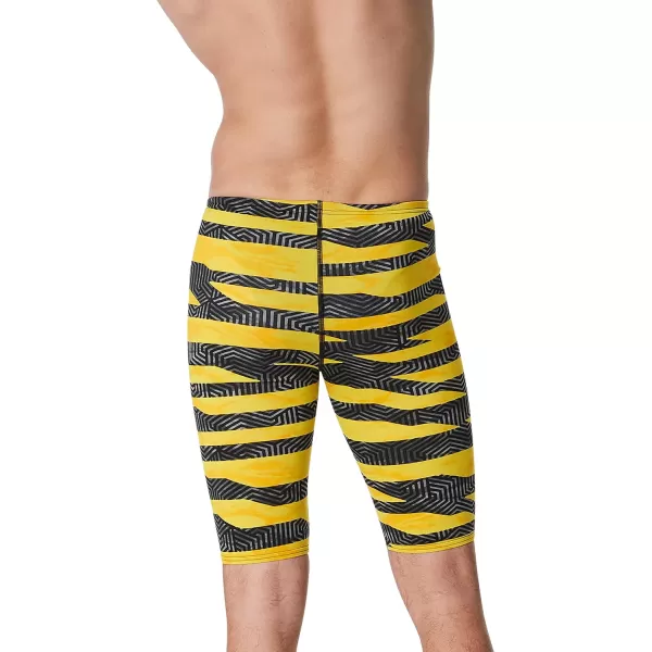 Speedo Mens Swimsuit Jammer Endurance Printed Team ColorsContort Speedo Yellow