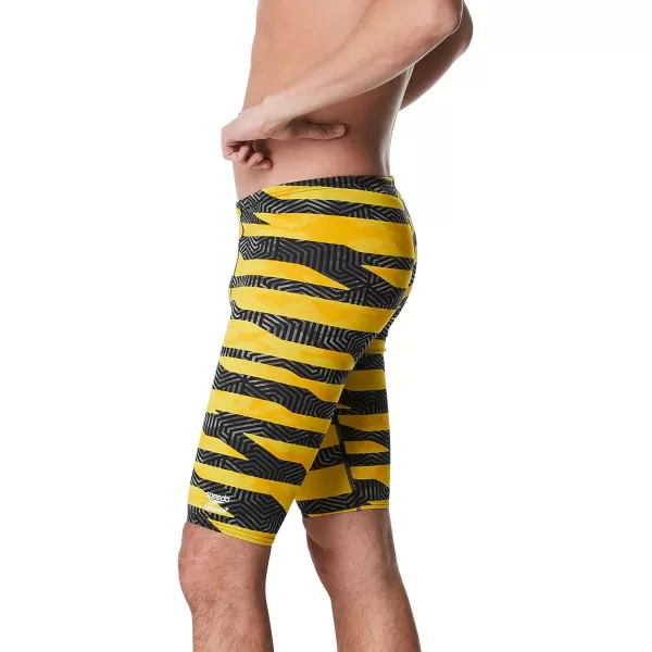 Speedo Mens Swimsuit Jammer Endurance Printed Team ColorsContort Speedo Yellow