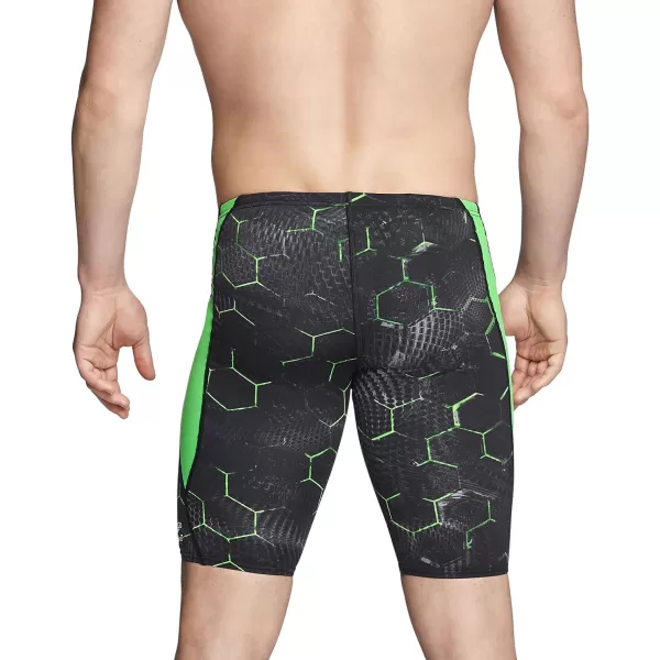 Speedo Mens Swimsuit Jammer Endurance Printed Team ColorsEmerging Speedo Green