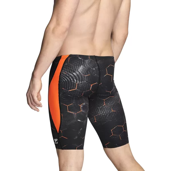 Speedo Mens Swimsuit Jammer Endurance Printed Team ColorsEmerging Speedo Orange