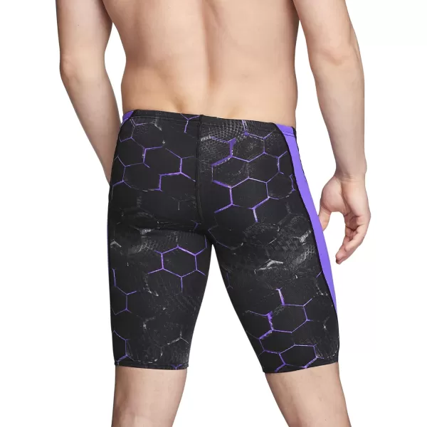 Speedo Mens Swimsuit Jammer Endurance Printed Team ColorsEmerging Speedo Purple