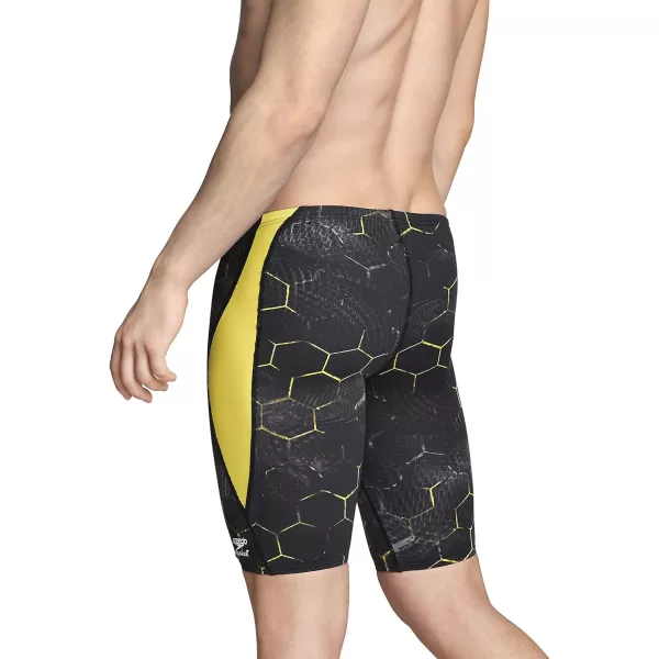 Speedo Mens Swimsuit Jammer Endurance Printed Team ColorsEmerging Speedo Yellow