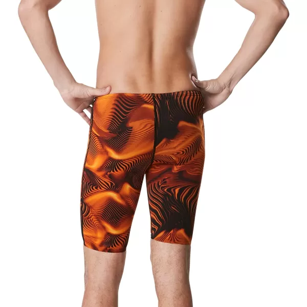 Speedo Mens Swimsuit Jammer Endurance Printed Team ColorsFusion Speedo Orange