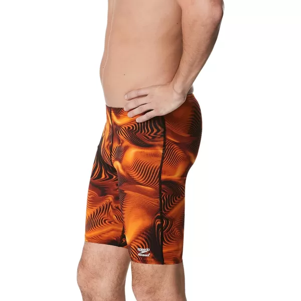 Speedo Mens Swimsuit Jammer Endurance Printed Team ColorsFusion Speedo Orange