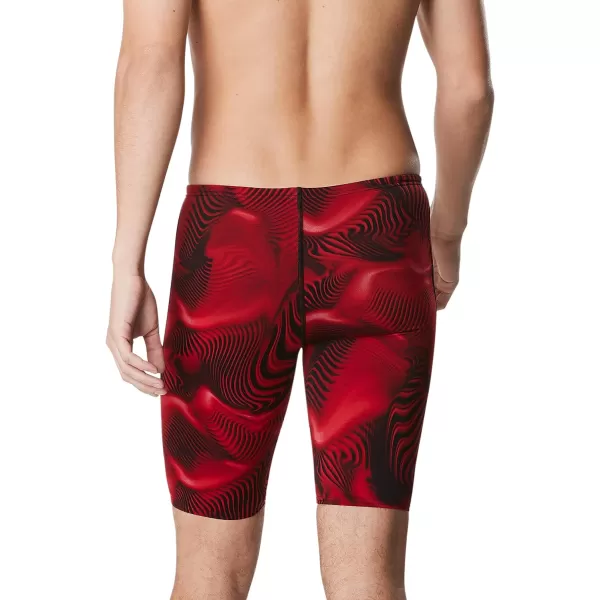 Speedo Mens Swimsuit Jammer Endurance Printed Team ColorsFusion Speedo Red