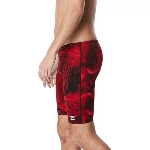 Speedo Mens Swimsuit Jammer Endurance Printed Team ColorsFusion Speedo Red