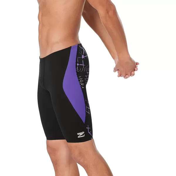 Speedo Mens Swimsuit Jammer Endurance Printed Team ColorsGalactic Speedo Purple