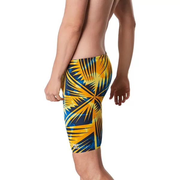 Speedo Mens Swimsuit Jammer Endurance Printed Team ColorsReflected BlueGold