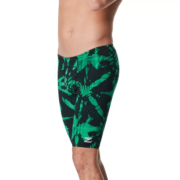 Speedo Mens Swimsuit Jammer Endurance Printed Team ColorsReflected Speedo Green