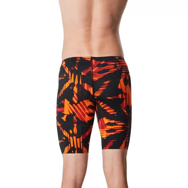 Speedo Mens Swimsuit Jammer Endurance Printed Team ColorsReflected Speedo Orange