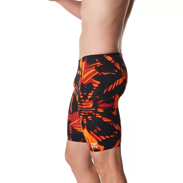 Speedo Mens Swimsuit Jammer Endurance Printed Team ColorsReflected Speedo Orange