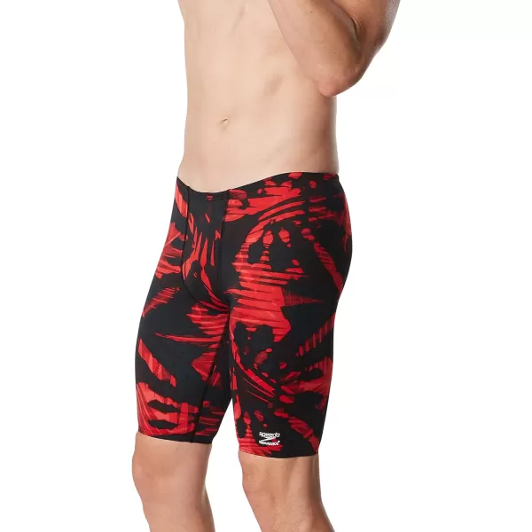 Speedo Mens Swimsuit Jammer Endurance Printed Team ColorsReflected Speedo Red