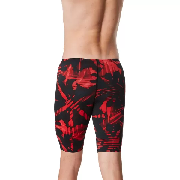 Speedo Mens Swimsuit Jammer Endurance Printed Team ColorsReflected Speedo Red