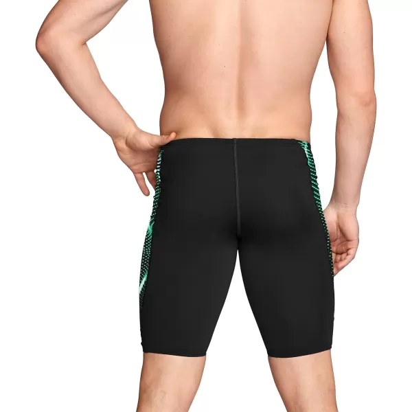Speedo Mens Swimsuit Jammer Endurance Printed Team ColorsSolar Speedo Green