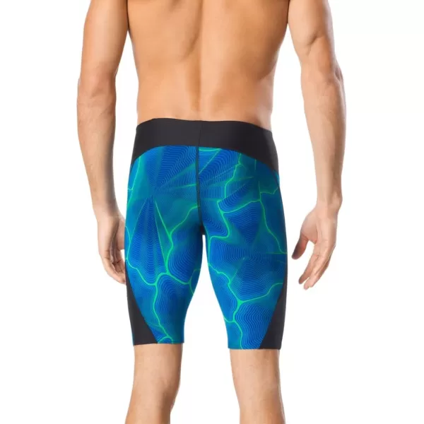 Speedo Mens Swimsuit Jammer Endurance Static BoomDiscontinuedBlueGreen