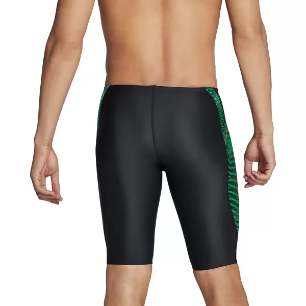 Speedo Mens Swimsuit Jammer PowerFlex Printed Team ColorsCoded Speedo Green