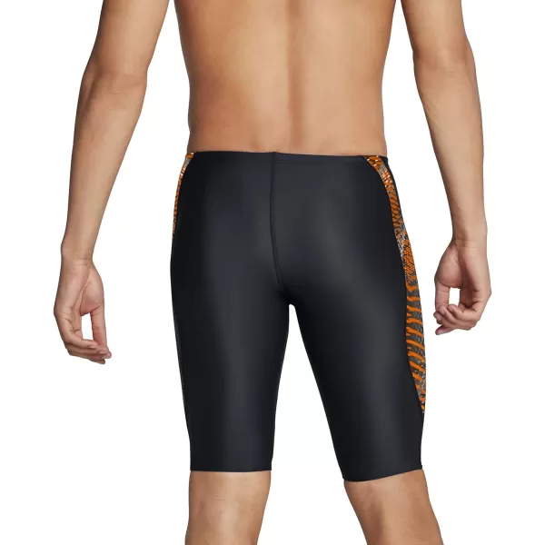 Speedo Mens Swimsuit Jammer PowerFlex Printed Team ColorsCoded Speedo Orange