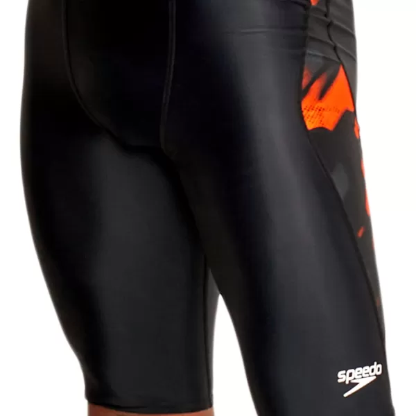 Speedo Mens Swimsuit Jammer PowerFlex Printed Team ColorsWonder Speedo Orange