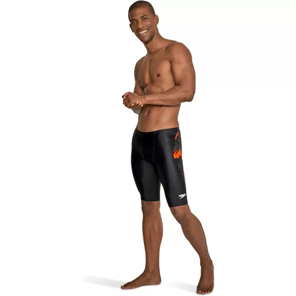 Speedo Mens Swimsuit Jammer PowerFlex Printed Team ColorsWonder Speedo Orange