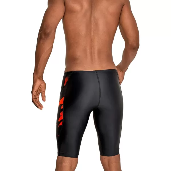 Speedo Mens Swimsuit Jammer PowerFlex Printed Team ColorsWonder Speedo Orange