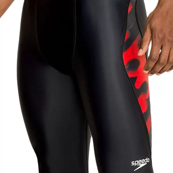 Speedo Mens Swimsuit Jammer PowerFlex Printed Team ColorsWonder Speedo Red