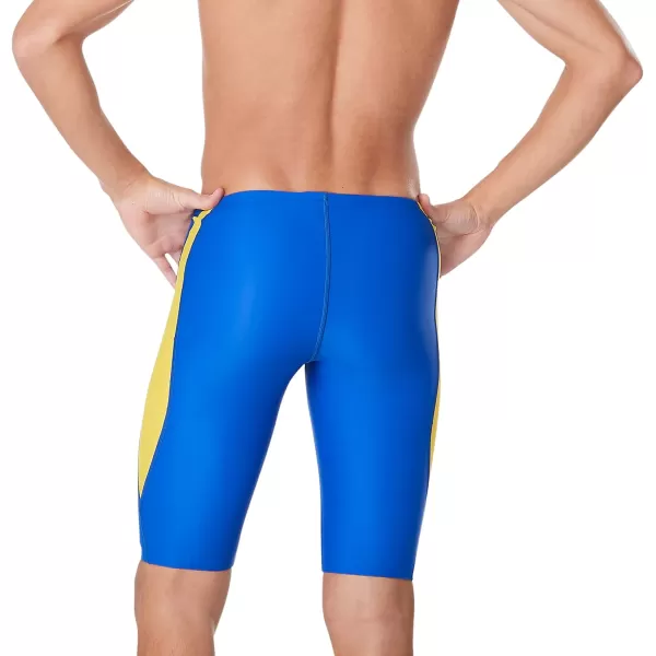 Speedo Mens Swimsuit Jammer Powerflex Eco Revolve Splice Team ColorsNew SapphireGold