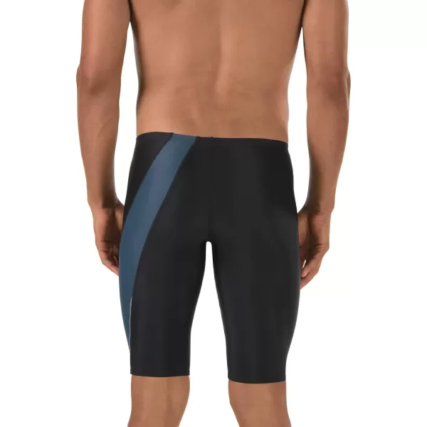 Speedo Mens Swimsuit Jammer Powerflex Eco Revolve Splice Team ColorsSpeedo Black