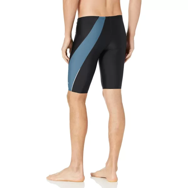 Speedo Mens Swimsuit Jammer Powerflex Eco Revolve Splice Team ColorsSpeedo Black