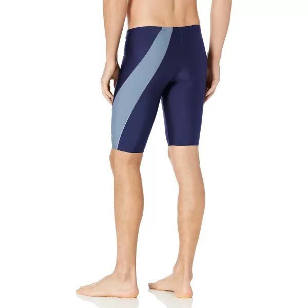 Speedo Mens Swimsuit Jammer Powerflex Eco Revolve Splice Team ColorsSpeedo Navy