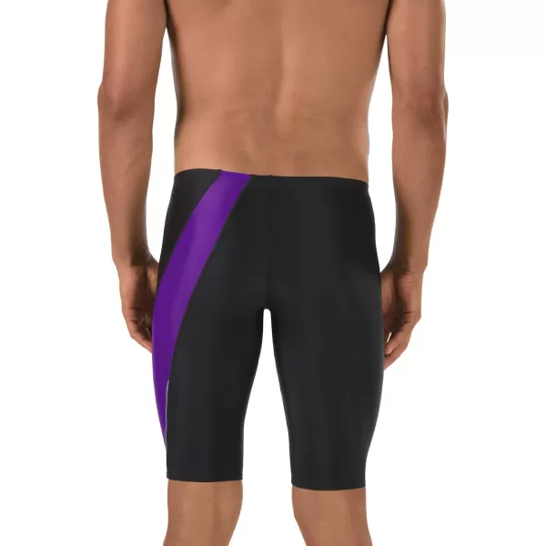 Speedo Mens Swimsuit Jammer Powerflex Eco Revolve Splice Team ColorsSpeedo Purple