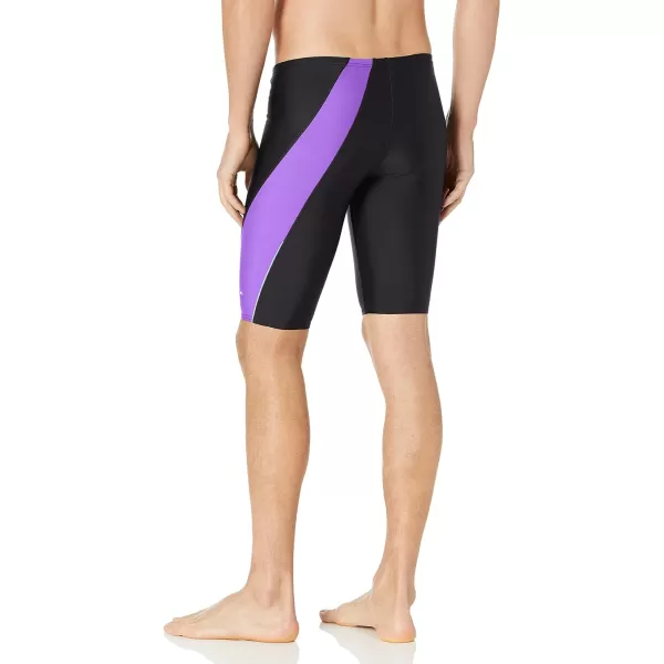 Speedo Mens Swimsuit Jammer Powerflex Eco Revolve Splice Team ColorsSpeedo Purple