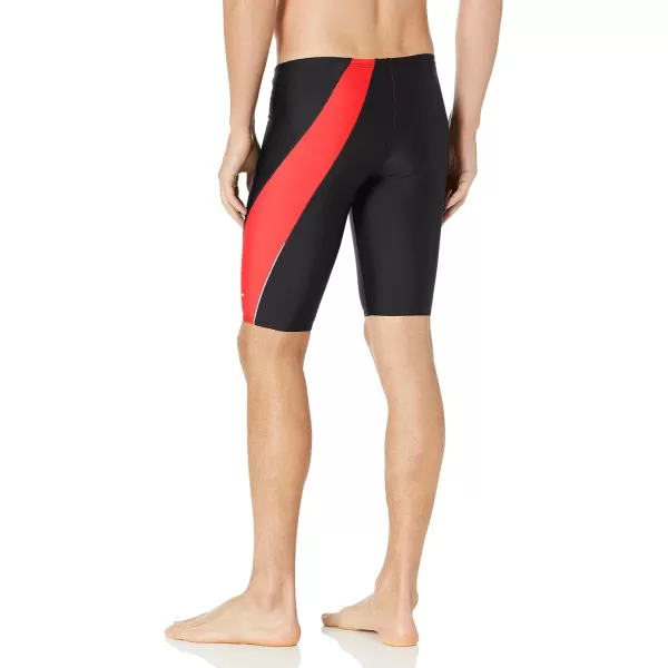 Speedo Mens Swimsuit Jammer Powerflex Eco Revolve Splice Team ColorsSpeedo Red