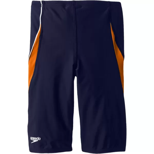 Speedo Mens Swimsuit Jammer Powerflex Eco Taper Splice Team ColorsDiscontinuedNavyOrange