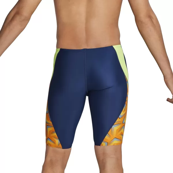 Speedo Mens Swimsuit Jammer ProLT Printed Team ColorsAngles Hot Orange