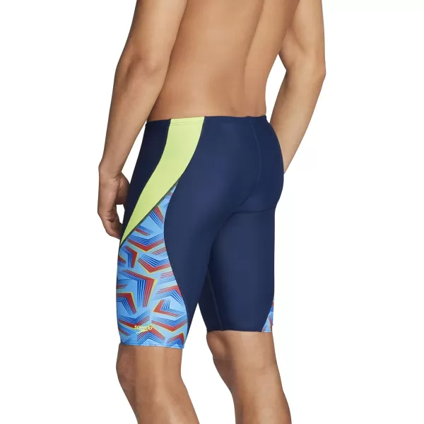 Speedo Mens Swimsuit Jammer ProLT Printed Team ColorsAngles Pop Blue