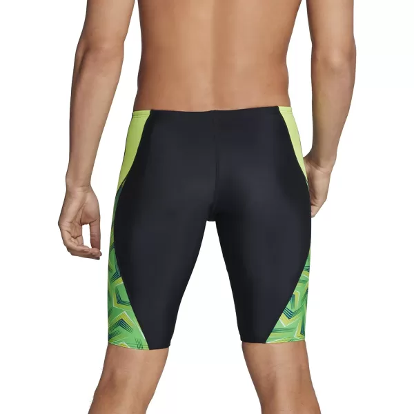 Speedo Mens Swimsuit Jammer ProLT Printed Team ColorsAngles Vibrant Lime