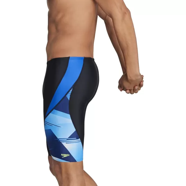 Speedo Mens Swimsuit Jammer ProLT Printed Team ColorsLane Speedo Blue