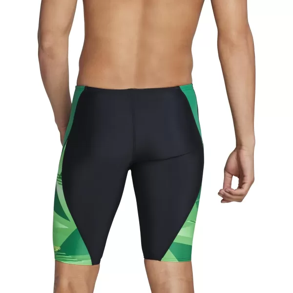 Speedo Mens Swimsuit Jammer ProLT Printed Team ColorsLane Speedo Green