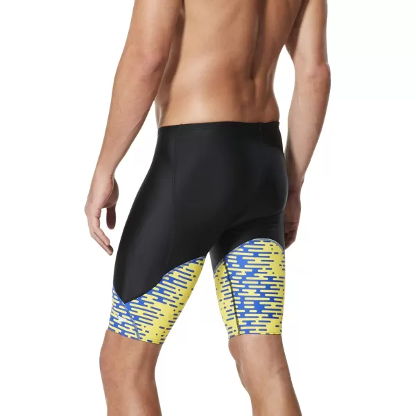 Speedo Mens Swimsuit Jammer ProLT Printed Team ColorsModern SapphireGold