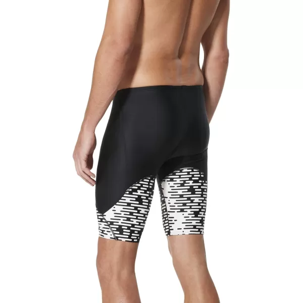 Speedo Mens Swimsuit Jammer ProLT Printed Team ColorsModern Speedo Black