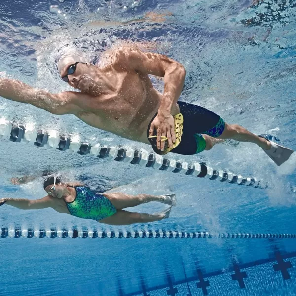 Speedo Mens Swimsuit Jammer ProLT Printed Team ColorsModern Speedo Blue