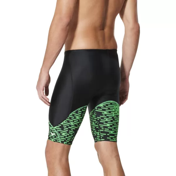 Speedo Mens Swimsuit Jammer ProLT Printed Team ColorsModern Speedo Green