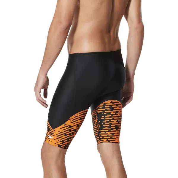 Speedo Mens Swimsuit Jammer ProLT Printed Team ColorsModern Speedo Orange